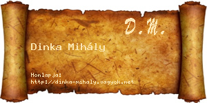 Dinka Mihály névjegykártya