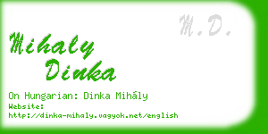 mihaly dinka business card
